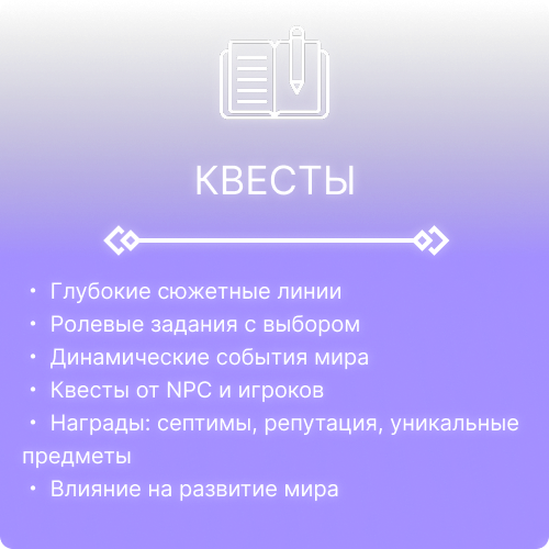 Квесты информация hover